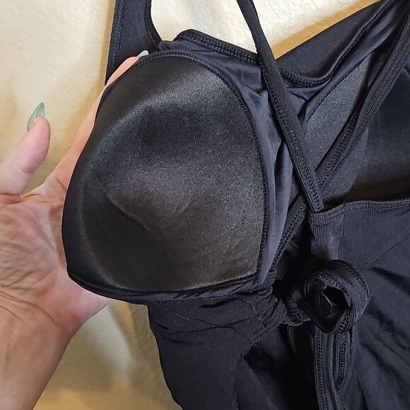 Summersalt 14 Maternity Cinched Current Ribbed Classic‎ Black Swimsuit - Picture 6 of 9